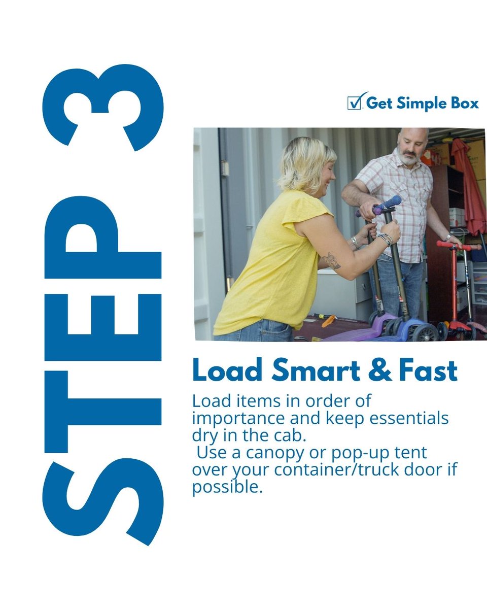 getSimpleBox's tweet image. At Get Simple Box, we make it easy to rent a container, store your stuff, or move at your own pace — rain or shine.
#MovingTips #ContainerRental #StorageContainer #RainyDayMove #PortableStorage #DIYMove #GetSimpleBox #MovingMadeSimple #LocalMoving #StorageSolutions #PackLikeAPro