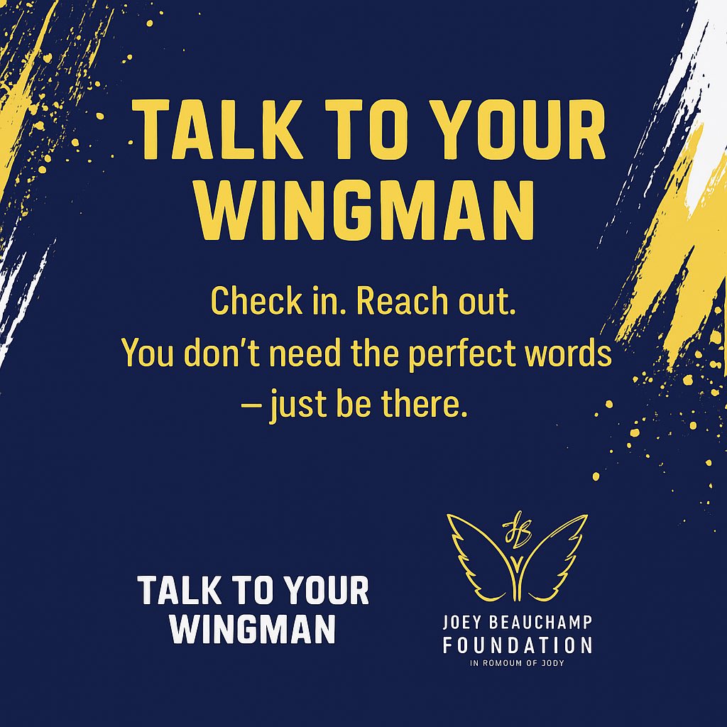 This Mental Health Awareness Week, we’re reminding everyone to #TalkToYourWingman 
A friend, a colleague, a teammate —someone you trust
Check in on people around you, and don’t be afraid to ask for help when you need it
You are never alone
#MentalHealthAwarenessWeek #EndTheStigma
