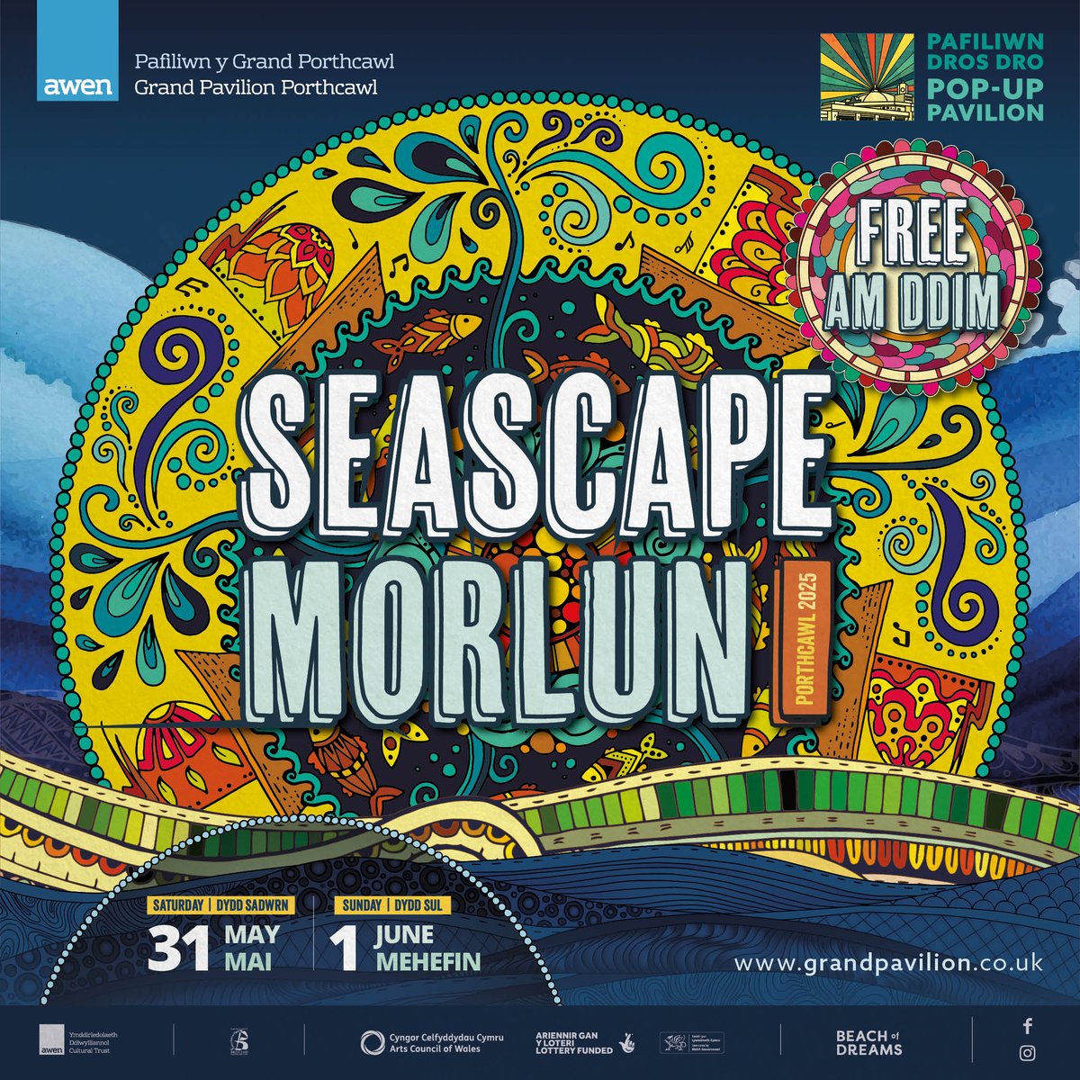 Get ready for Seascape - returning to Porthcawl at the end of this month with live music, street performances and family fun! 🌊

🗓️ Saturday 31st May and Sunday 1st June
⌚ From 11am

Find out more: awen-wales.com/2025/04/10/sea…

#visitbridgend #visitwales #feelthehwyl #porthcawl