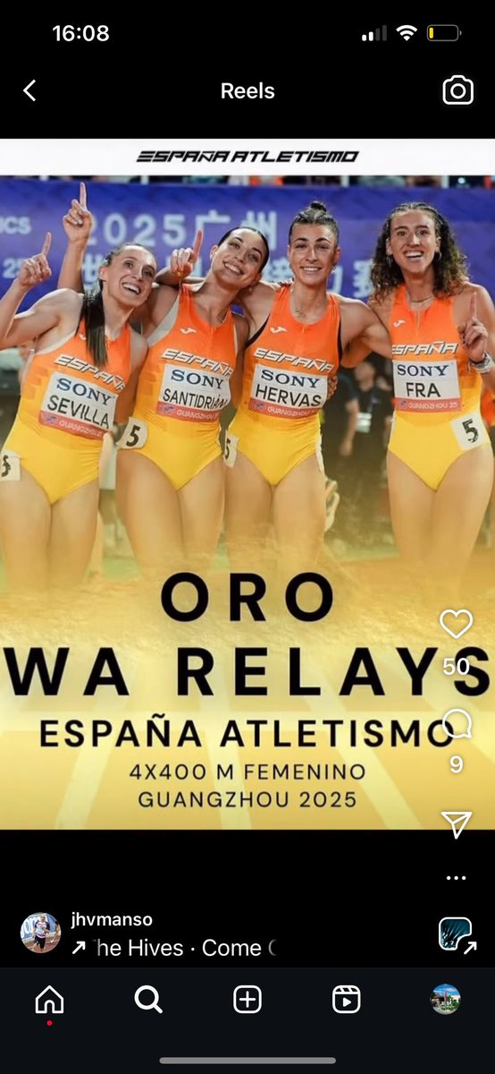 ¡Orgullo total! Nuestro profe Juan, es también entrenador de <a href="/evasantiru/">Eva⭐️</a>, parte del 4x400 femenino que ganó oro en las series mundiales de Guangzhou.
Su pasión va más allá del aula… ¡Gracias por inspirarnos dentro y fuera del cole! <a href="/educacyl/">Educación JCyL</a> #OrgulloDocente #EducaciónFísica