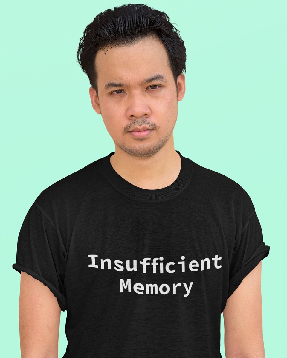 TechGeekApparel's tweet image. Insufficient Memory: Brain or RAM?
Either way, we’re running low.
For the overloaded minds: techgeeksapparel.com/insufficient-m…
 #LowMemoryMood #CoderProblems #SoftwareSarcasm