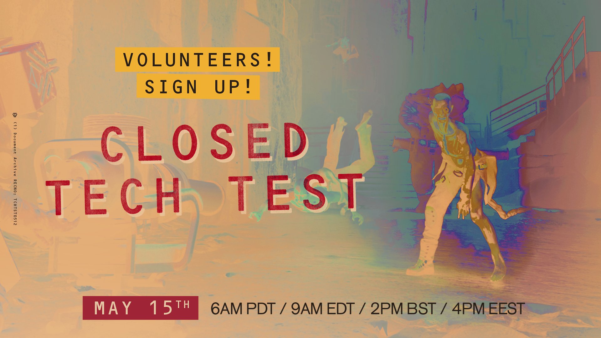 FBC: Firebreak Closed Technical Test promotional image. At the top the text reads 