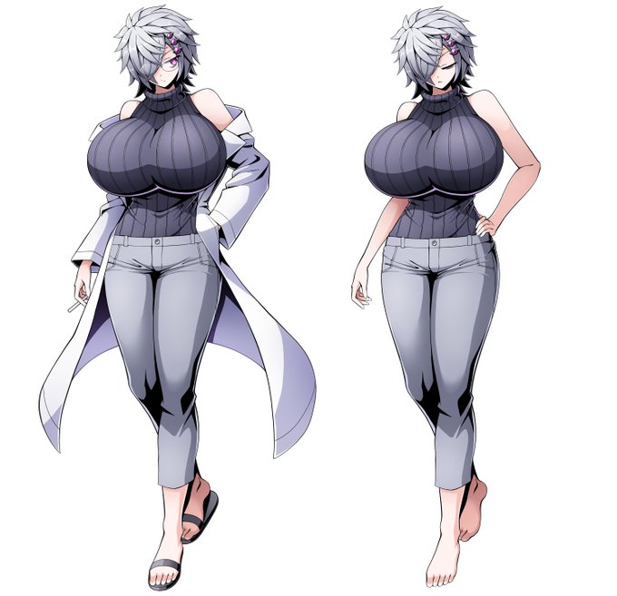 ヤニ吸い博士の立ち絵ができたよ 色々脱げるよ 