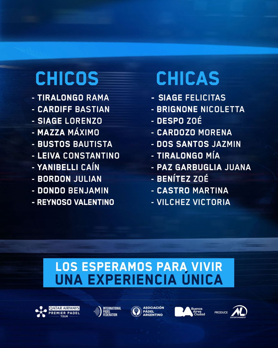 ¡Estamos felices de anunciar a los Ballkids de #BuenosAiresPremierPadelP1 2025! 🫶

El Semillero del pádel argentino dirá presente en el torneo más lindo del mundo. 💪🏽

#APA