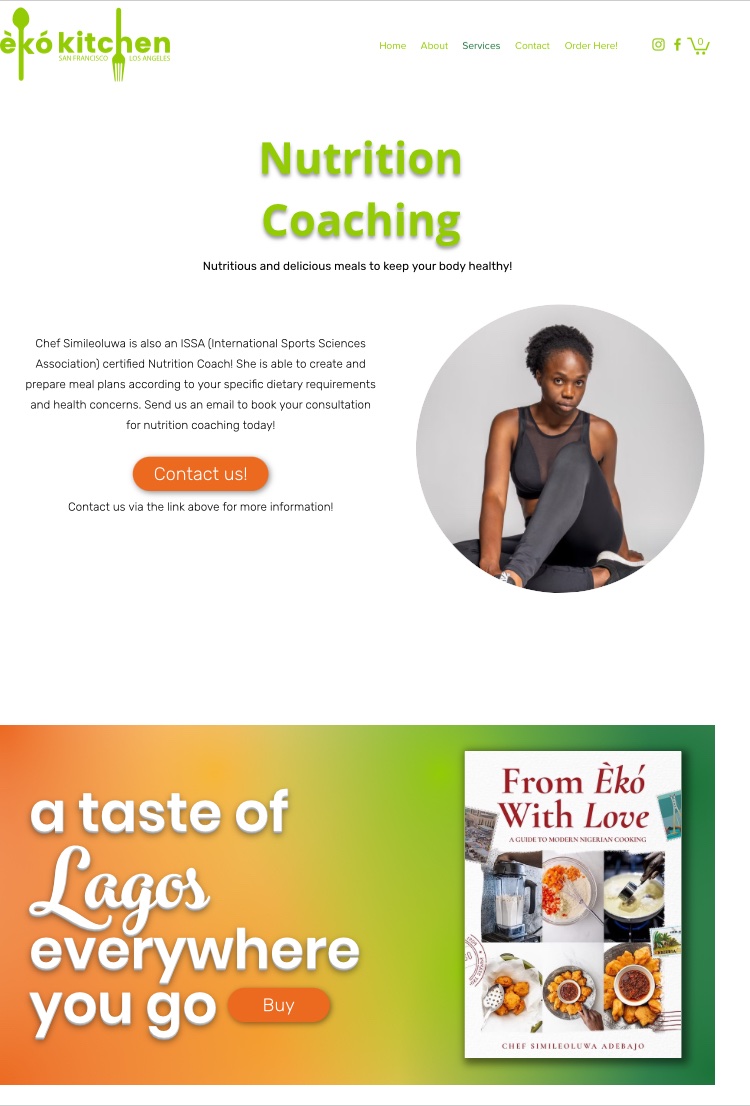 Finally, You can hire me as a nutrition coach and I will create and/or execute(cook) a custom meal plan that includes your favorite foods and is aligned with your health and fitness goals. Link below: ekokitchensf.online/nutritioncoach…