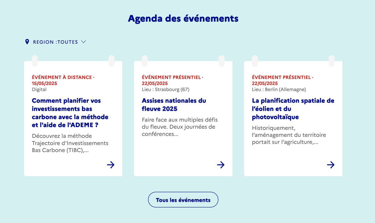 ADEME (@ademe) on Twitter photo #Collectivités, participez aux événements <a href="/ademe/">ADEME</a> pour accélérer la transition écologique
📍 Rencontres EnR & Biodiversité, Mobilités rurales, Journée Bois-Énergie, États Généraux de la chaleur solaire… etc.
Pour en savoir plus 👉 agirpourlatransition.ademe.fr/entreprises/re… #Collectivités, participez aux événements <a href="/ademe/">ADEME</a> pour accélérer la transition écologique
📍 Rencontres EnR & Biodiversité, Mobilités rurales, Journée Bois-Énergie, États Généraux de la chaleur solaire… etc.
Pour en savoir plus 👉 agirpourlatransition.ademe.fr/entreprises/re…