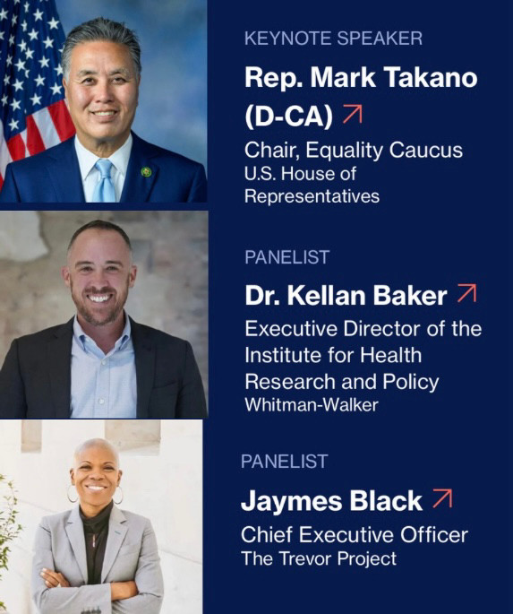 Cait Smith (@caitesmith1) on Twitter photo Look at this speaker lineup for our event on LGBTQI+ data and policy at CAP tomorrow! So excited to be joined by <a href="/RepMarkTakano/">Mark Takano</a>, Jaymes Black and Dr. Kellan Baker.
There's still time to RSVP!
americanprogress.org/events/state-o… Look at this speaker lineup for our event on LGBTQI+ data and policy at CAP tomorrow! So excited to be joined by <a href="/RepMarkTakano/">Mark Takano</a>, Jaymes Black and Dr. Kellan Baker.
There's still time to RSVP!
americanprogress.org/events/state-o…