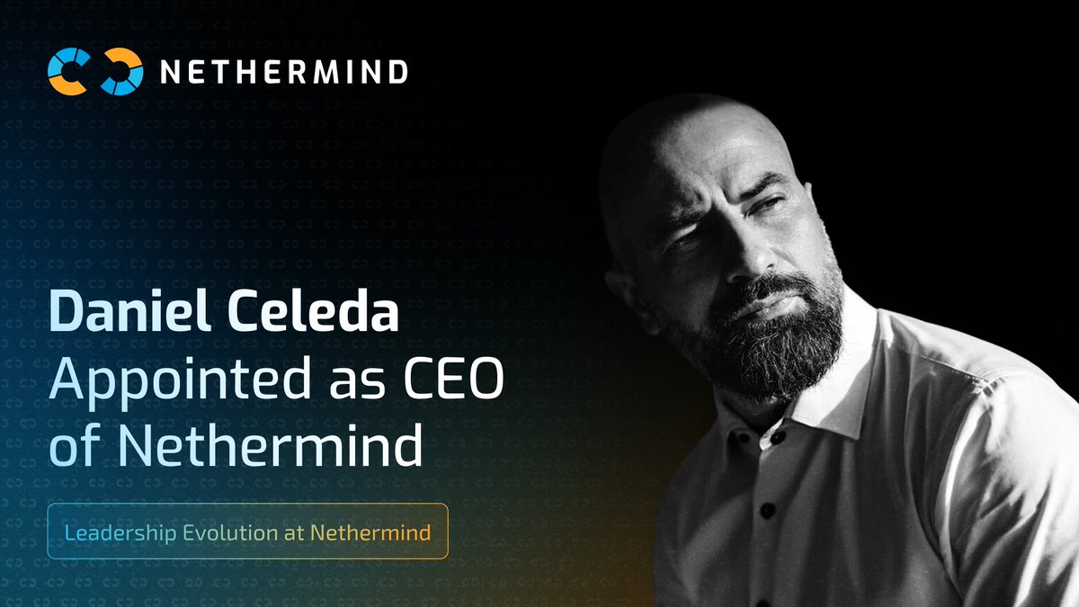 Nethermind's tweet image. We’re excited to name Daniel Celeda as CEO of Nethermind, following @tkstanczak’s recent appointment as Co-Executive Director of the Ethereum Foundation.

&quot;Daniel has been the author behind much of our success at Nethermind. I’m excited to see how Nethermind develops with him at…