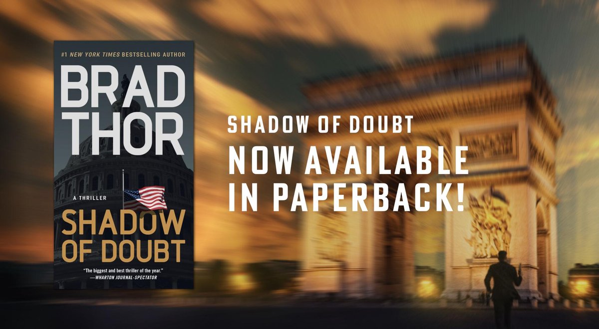 For all of you paperback readers, SHADOW OF DOUBT is now available in paperback format. Have you picked up your copy? bradthor.com/book/shadow-of…
