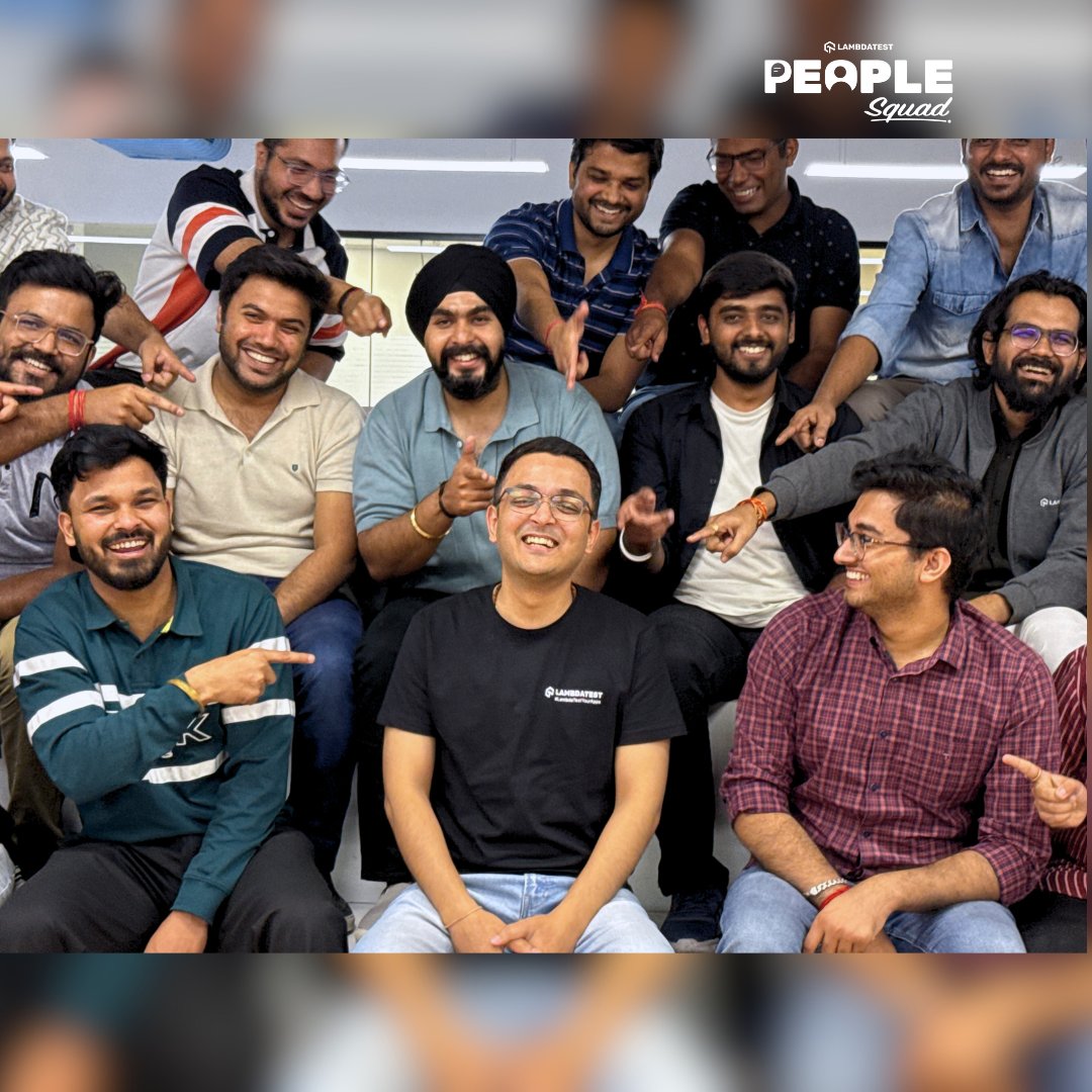 LifeLambdaTest's tweet image. Behind every release, sprint, & "it works!" — a crew brings magic.
From brainstorms to banter, hustles to laughs — these frames capture LambdaTest's people.
More than teammates: builders, mentors, problem-solvers, & Slack pingers.
When people shine, the product wins.