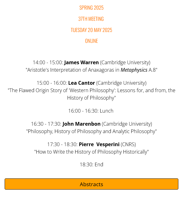 I'm appearing among the speakers at this event on 20 May under the auspices of medphiluk.com/home.  It's online, so you can go to the webpage to register.