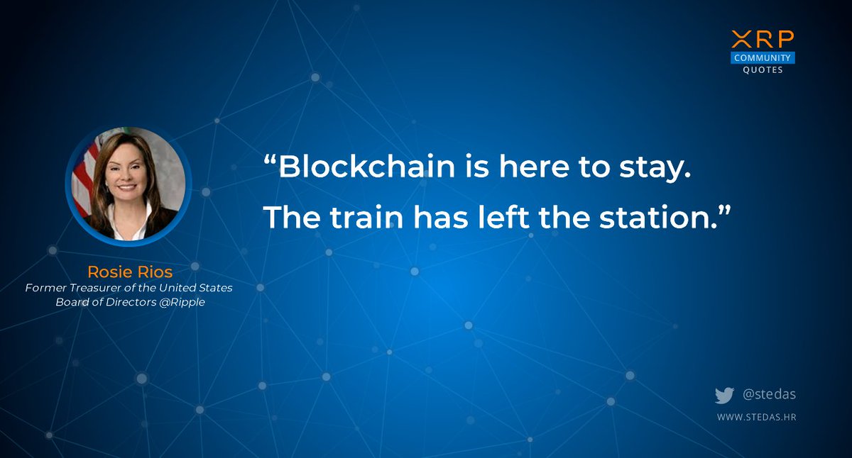 stedas's tweet image. “The train has left the station." $XRP
- Rosie Rios, Board of Directors