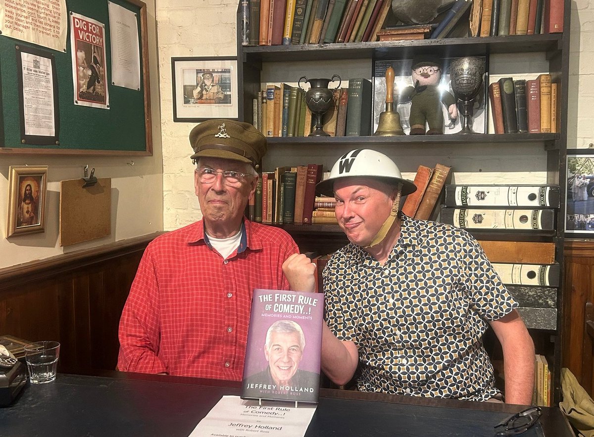 Robert Ross (@robertwrossesq) on Twitter photo “Put that Light Out, Napoleon!”
Channelling the glorious Bill Pertwee alongside #Comedy Legend JEFFREY HOLLAND in Captain Mainwaring’s office <a href="/DAThetford/">Dad's Army Museum</a> after our sell-out book signing, on Saturday. #ComedyHistorian #Norfolk <a href="/DadsArmyFans/">Dad's Army Fans</a> #DadsArmy <a href="/JeffHolland07/">Jeffrey Holland 💙</a> ❤️🫡 “Put that Light Out, Napoleon!”
Channelling the glorious Bill Pertwee alongside #Comedy Legend JEFFREY HOLLAND in Captain Mainwaring’s office <a href="/DAThetford/">Dad's Army Museum</a> after our sell-out book signing, on Saturday. #ComedyHistorian #Norfolk <a href="/DadsArmyFans/">Dad's Army Fans</a> #DadsArmy <a href="/JeffHolland07/">Jeffrey Holland 💙</a> ❤️🫡