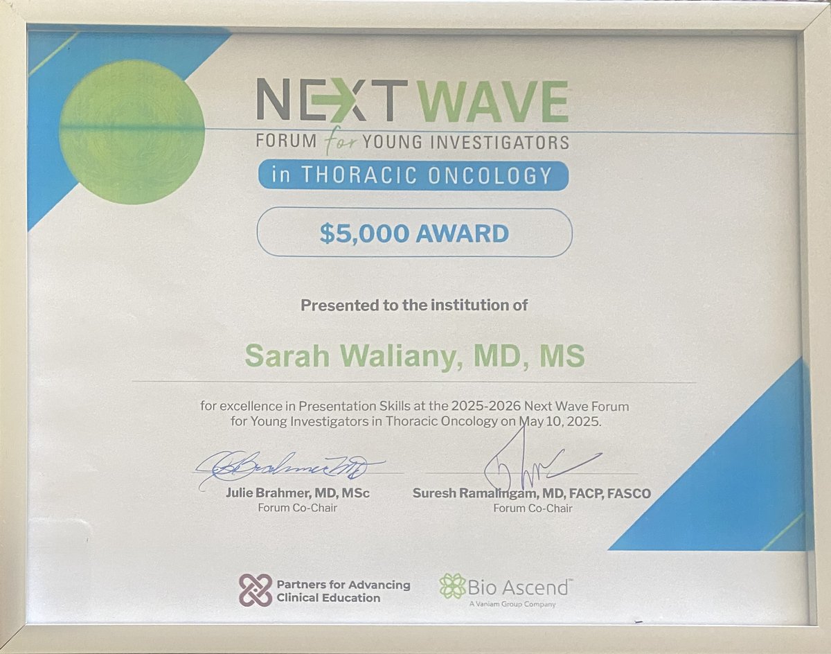 Sarah Waliany, MD, MS (@swaliany) on Twitter photo Grateful for the #NextWaveForum in #ThoracicOnc, with sessions on navigating <a href="/ASCO/">ASCO</a> & <a href="/IASLC/">IASLC</a> mtgs, leading trials, & more career-related topics. Thank you <a href="/JulieBrahmer/">Dr. Julie Brahmer</a> <a href="/RamalingamMD/">Suresh S. Ramalingam, MD, FASCO</a> & the other amazing faculty for sharing their wisdom w/ me & other young investigators! <a href="/BioAscend/">BioAscend</a> Grateful for the #NextWaveForum in #ThoracicOnc, with sessions on navigating <a href="/ASCO/">ASCO</a> & <a href="/IASLC/">IASLC</a> mtgs, leading trials, & more career-related topics. Thank you <a href="/JulieBrahmer/">Dr. Julie Brahmer</a> <a href="/RamalingamMD/">Suresh S. Ramalingam, MD, FASCO</a> & the other amazing faculty for sharing their wisdom w/ me & other young investigators! <a href="/BioAscend/">BioAscend</a>