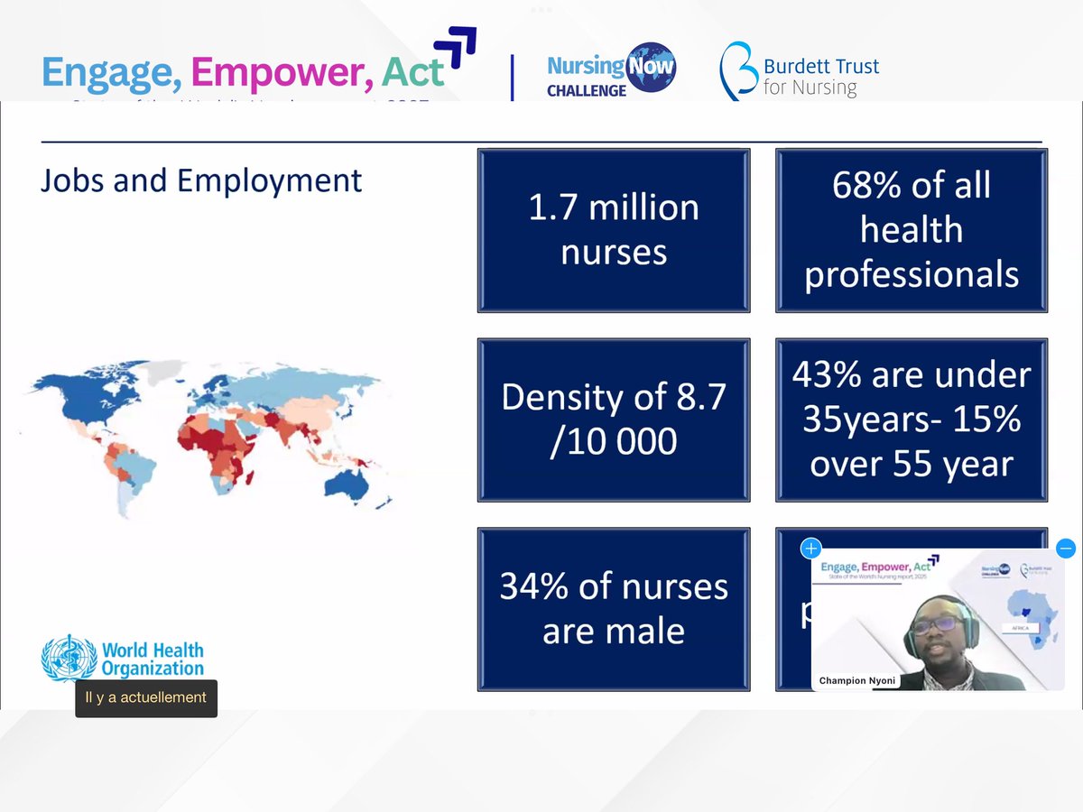 Some key findings of the #SoWN2025 in Africa region

Find the report here: who.int/publications/i…

#IND2025 <a href="/NursingNow2020/">Nursing Now Challenge</a> <a href="/BurdettTrust/">Burdett Trust 💙</a> <a href="/ProfessorAisha/">Professor Aisha Holloway FRCN FNMRCSI (Ad Eundem)</a> <a href="/AfricanHub_NNCC/">African Hub Challengers Committee</a> <a href="/MaurineMusie/">Maurine Musie</a> <a href="/JimC_HRH/">Jim Campbell</a> <a href="/DrCareyMcCarthy/">Carey McCarthy</a>