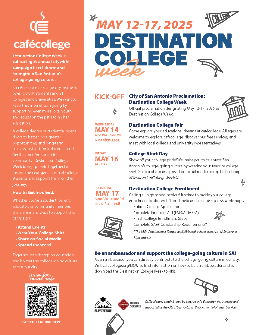 UP Partnership (@uppartnershipsa) on Twitter photo Check out these events this week!
Tomorrow (May 13), #FutureReadaySA partners are hosting a Mayoral & City Council Run-off Forum on Early Childhood and Youth. Register here: l8r.it/cOMU
This week is @the_saep <a href="/cafecollege/">cafécollege SA</a> #DestinationCollegeWeek! Check out these events this week!
Tomorrow (May 13), #FutureReadaySA partners are hosting a Mayoral & City Council Run-off Forum on Early Childhood and Youth. Register here: l8r.it/cOMU
This week is @the_saep <a href="/cafecollege/">cafécollege SA</a> #DestinationCollegeWeek!
