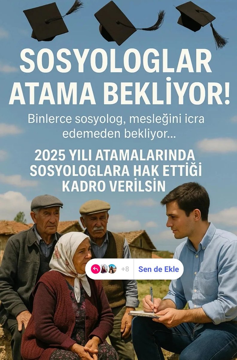 Değerli sosyologlar ve sosyolog olmayanlar, lütfen şu şablonu mümkünse tüm hesaplarınızdan paylaşınız. Kadro için talep toplama dönemi, bu yüzden önemli. Saygılar

instagram.com/stories/korkma…