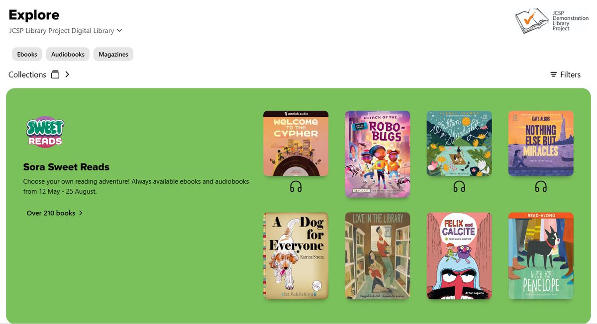 Sora Sweet Reads is now live on Sora!
Over 200 ebooks &amp; audiobooks for students across all levels. These simultaneous-use titles are available for free now to 25 August.
All titles will be displayed on Sora in a special Sweet Reads curation on your Explore tab
#SummerReading
