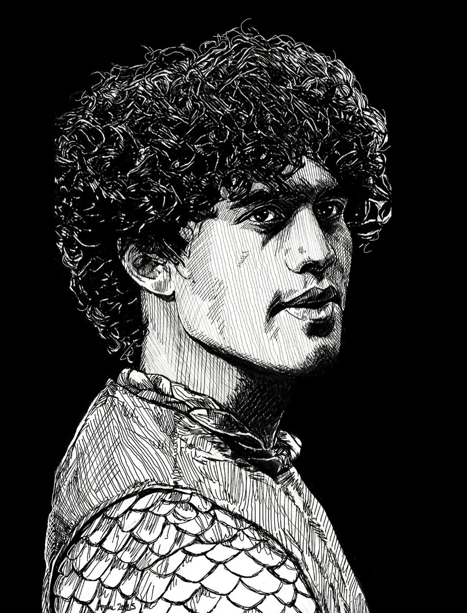 Otro retrato del valeroso Valandil, con su hermoso cabello negro rizado (puedo asegurar que da mucho trabajo dibujarlo, jeje!)
Es un personaje que echaremos mucho de menos en la tercera temporada. 
Genial la interpretación de Alex Tarrant.
#TheRingsOfPower #Valandil
<a href="/AlexTarrant2/">Alex Tarrant</a>