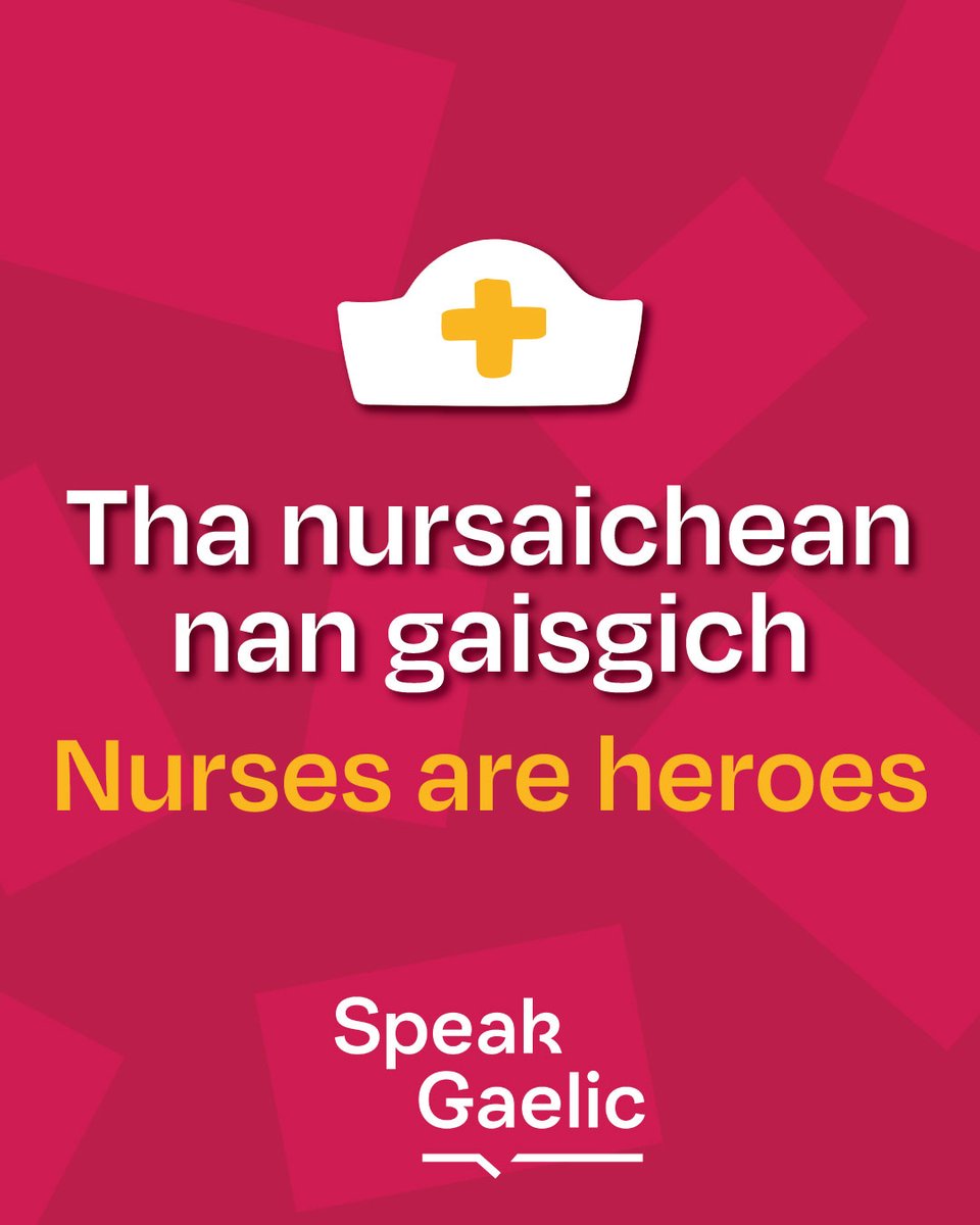 SpeakGaelic's tweet image. 🏨👩⚕️💪🤒💊💉👨⚕️🤕
Là Eadar-nàiseanta nan Nursaichean 🌟
Tag a nurse to thank them for the wonderful work that they do 💛⬇️
#InternationalNursesDay