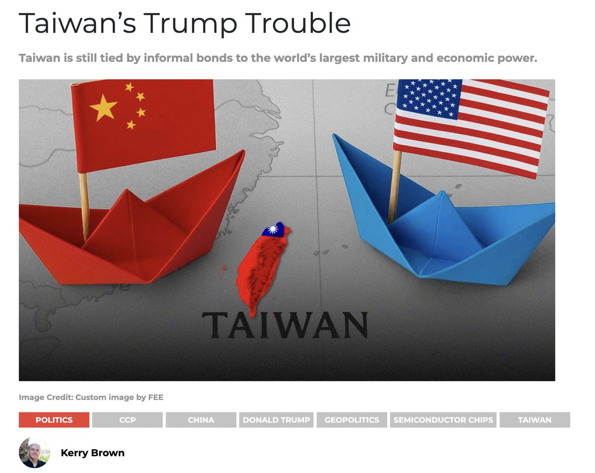 "The current incumbent of the White House presents daily challenges and quandaries for almost every other country on the planet—including his own. But for Taiwan, these carry a particular edge. The island which has enjoyed de facto independence from the Mainland since the end of