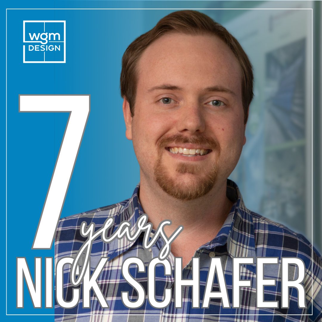 This week marks Nick’s 7-year anniversary with WGM Design. His dedication, technical skill, and thoughtful approach have made a lasting impact on our team and the projects we deliver. Join us in celebrating his contributions and commitment!

#WorkAnniversary #TeamWGM