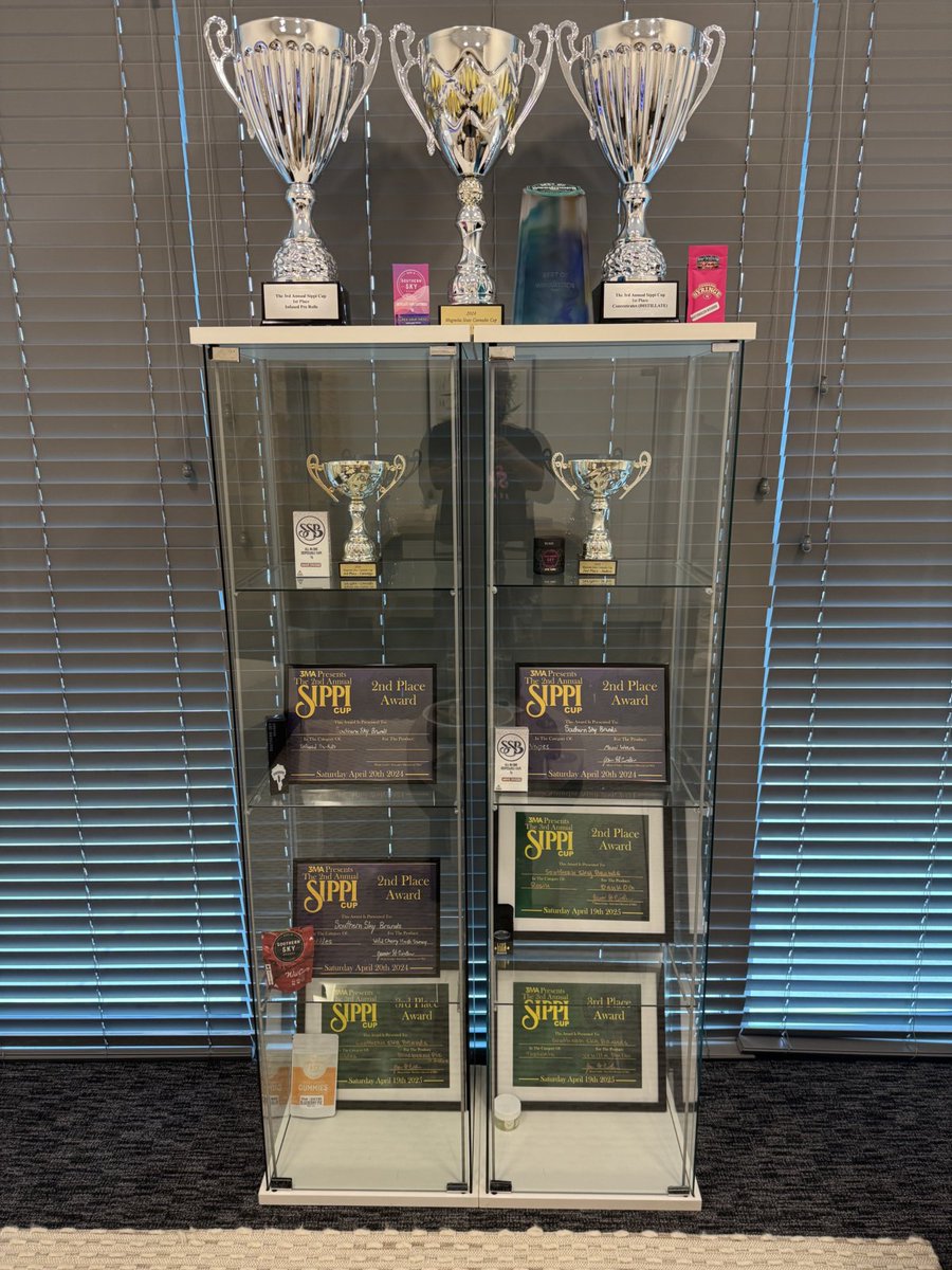 SouthernSkyWell's tweet image. *Event is this Friday!*

Holding the First Place 🏆 trophy for Watermelon Woo (a @ricflairdrip product)!  
.
.
.
.
.
#chemistry
#labdirector
#firstplace
#awardwinning
#concentrate
#plantmedicine
#meetandgreet
#shoptalk