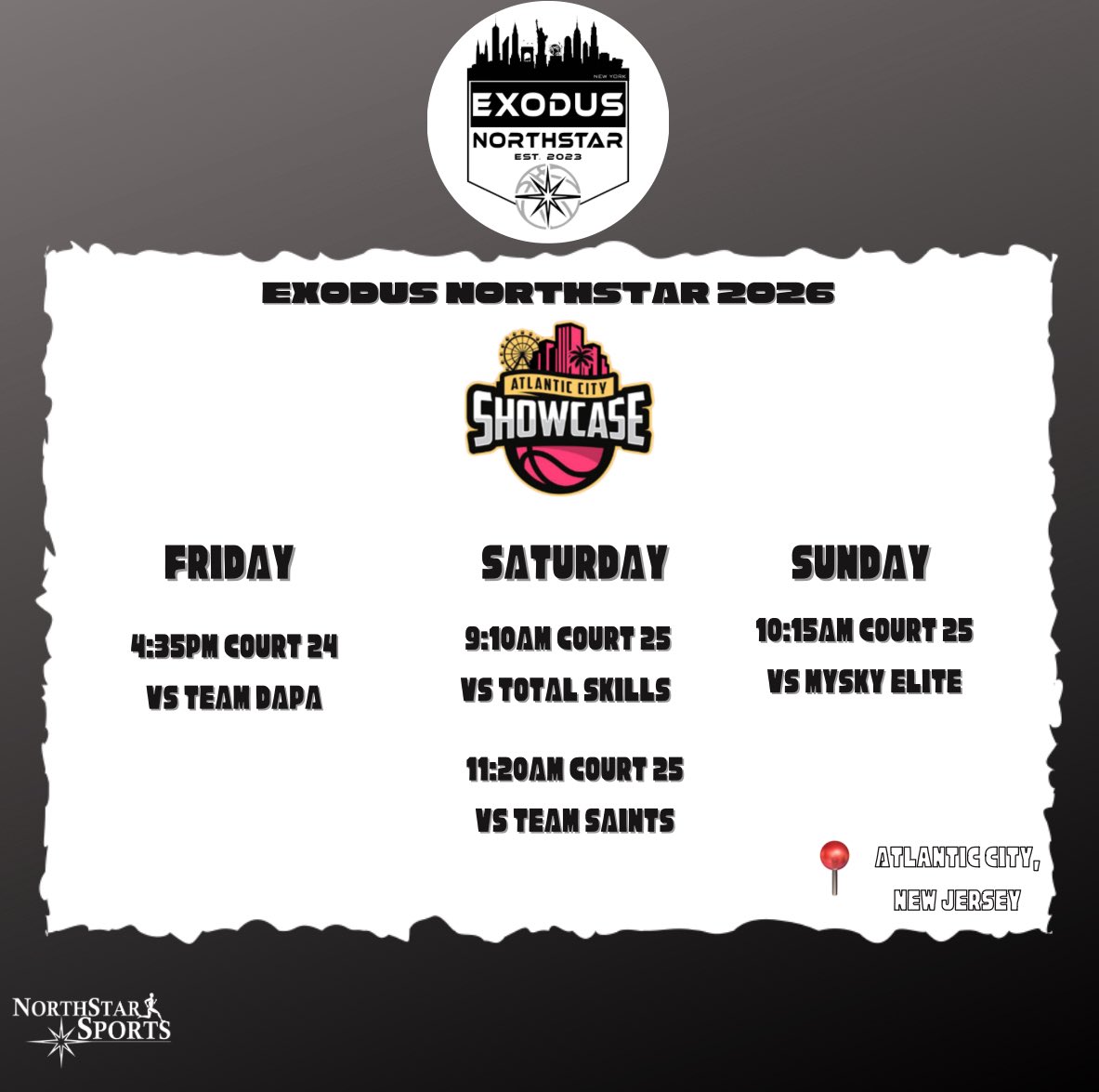 Exodus NorthStar AAU Basketball (@nssaaubball) on Twitter photo 2026 lock in for Live Period 2✖️🔋
🎟️<a href="/SelectEventsBB/">Select Events Basketball</a> AC SHOWCASE
📍Atlantic City Convention Center
<a href="/NSSports_NY/">NorthStar Sports ™️</a> <a href="/Exodushoops/">Exodus NYC</a> 2026 lock in for Live Period 2✖️🔋
🎟️<a href="/SelectEventsBB/">Select Events Basketball</a> AC SHOWCASE
📍Atlantic City Convention Center
<a href="/NSSports_NY/">NorthStar Sports ™️</a> <a href="/Exodushoops/">Exodus NYC</a>