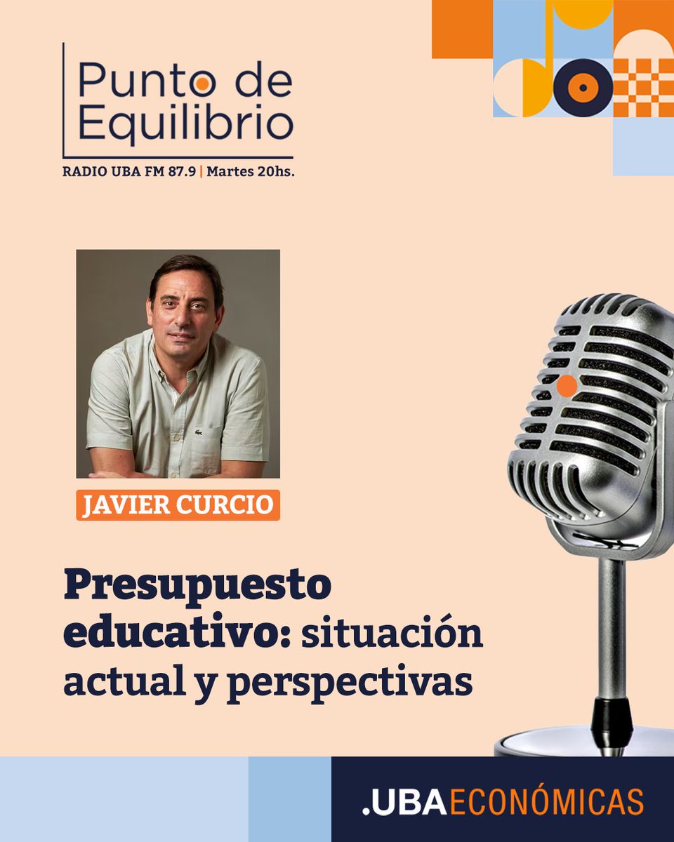 PEquilibrioUBA's tweet photo. Mañana en @PEquilibrioUBA nos visita @curcio_javier Director del Departamento de Economía e Investigador del IIEP. Además, disfrutaremos de la columna “Cultura” con @diegoberardogc Gestor Cultural. #uba #fceuba #RadioUBA @RadioUBA @Iron_Hic_Man @jimesf @UBAeconomicas https://t.co/QTi8RVZ2Eh