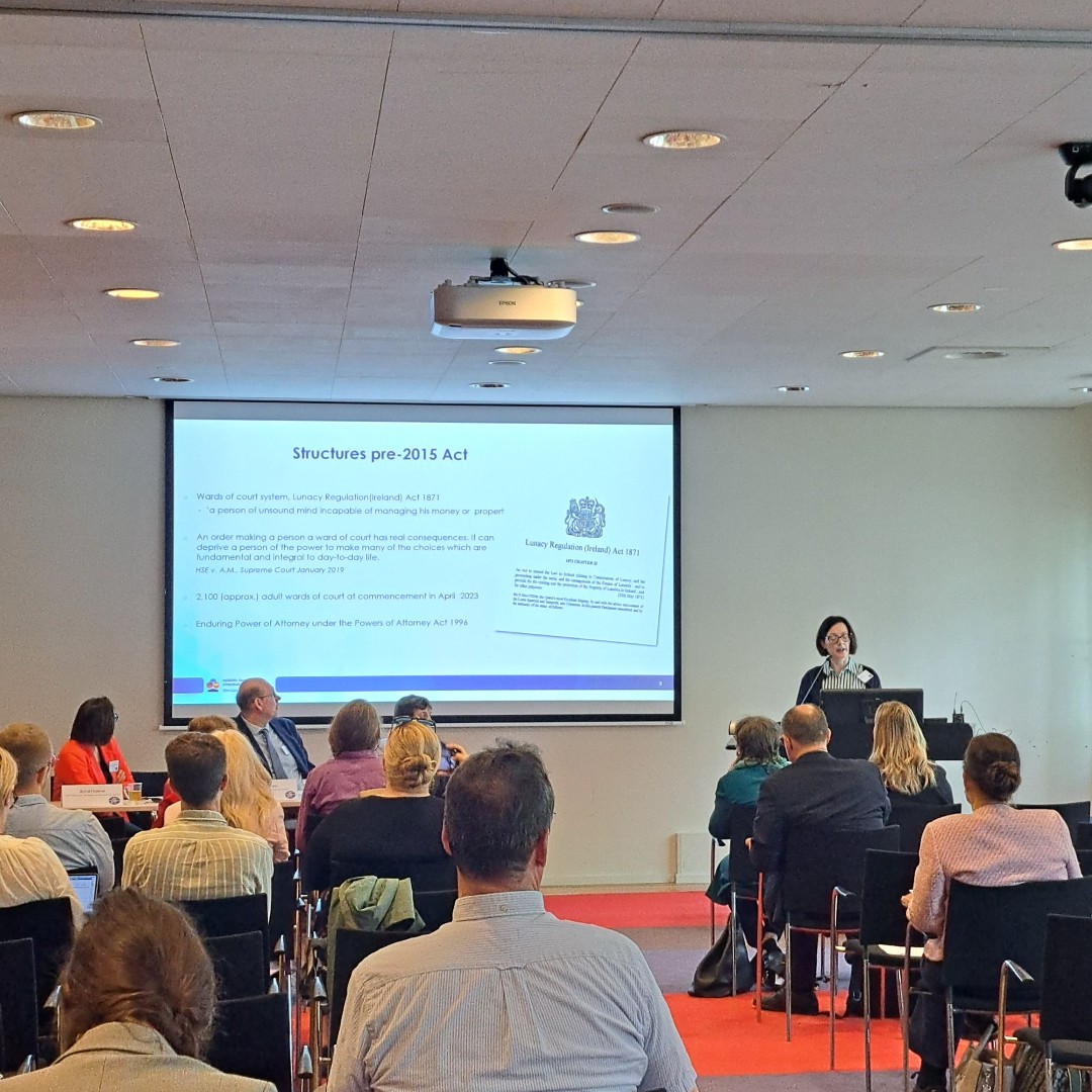 DSS Director Aine Flynn attended the 3rd Conference of the Family Law in Europe Academic Network in Amsterdam in recent weeks. The theme of the conference was European pathways for supporting and protecting adults: insights and best practices across Europe.

#MyDecisionsMyRights