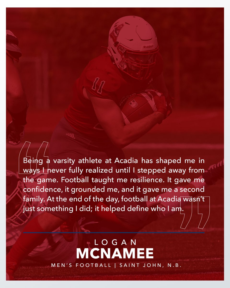 The dream began in 2017 on Raymond Field.
Now, Logan McNamee is graduating from Acadia after a football journey defined by family, resilience, and a TD shared with his brother.
Acadia changed him—and will always feel like home.

acadiaathletics.ca/sports/fball/2…