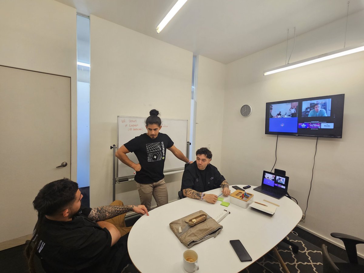 Remote no more - the <a href="/PaltaLabs/">PaltaLabs Blockchain Services</a> crew in one place, building on <a href="/BuildOnStellar/">Build on Stellar</a> <a href="/StellarOrg/">Stellar</a> 🚀✨. <a href="/princesodan/">Princeso Dan</a> <a href="/jennyt_eth/">Jenny T.</a> <a href="/SadMattDev/">Matias Poblete Duran</a> <a href="/DevMonsterB/">Dev Monster</a> <a href="/coderipper/">coderipper</a> <a href="/esteblock_dev/">Esteban Iglesias</a>