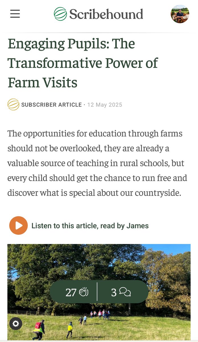 I have joined the <a href="/scribehound_ctr/">Scribehound Countryside</a> team as one of their writers, and my first piece was published today 🤓

Click this link for a great trial offer and have a read join.scribehound.com/?ref=share&sha…

Let me know what you think 🙂