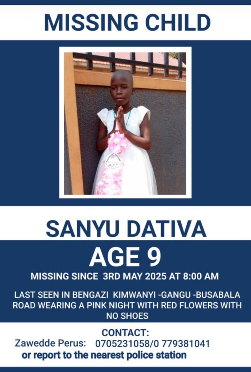 Please help Sanyu Dativa’s family to find her. Every repost counts.
