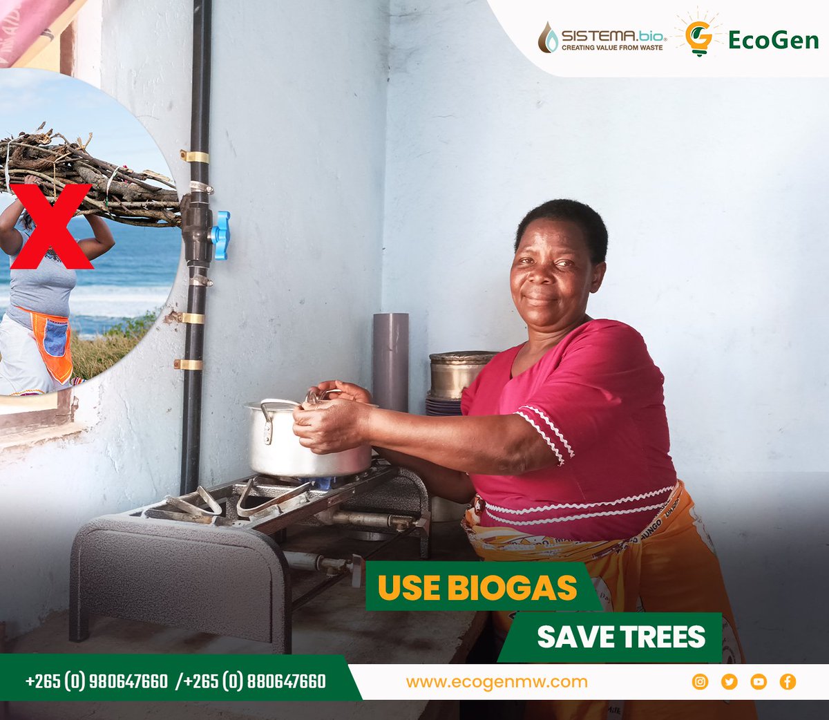 Our overdependence on firewood and charcoal for cooking energy has created a huge pressure on our trees. 

But with #biogas technology, all you need is animal waste to have cooking energy, and also #biofertilizer. No single tree is lost in the process.

This is the way to go!