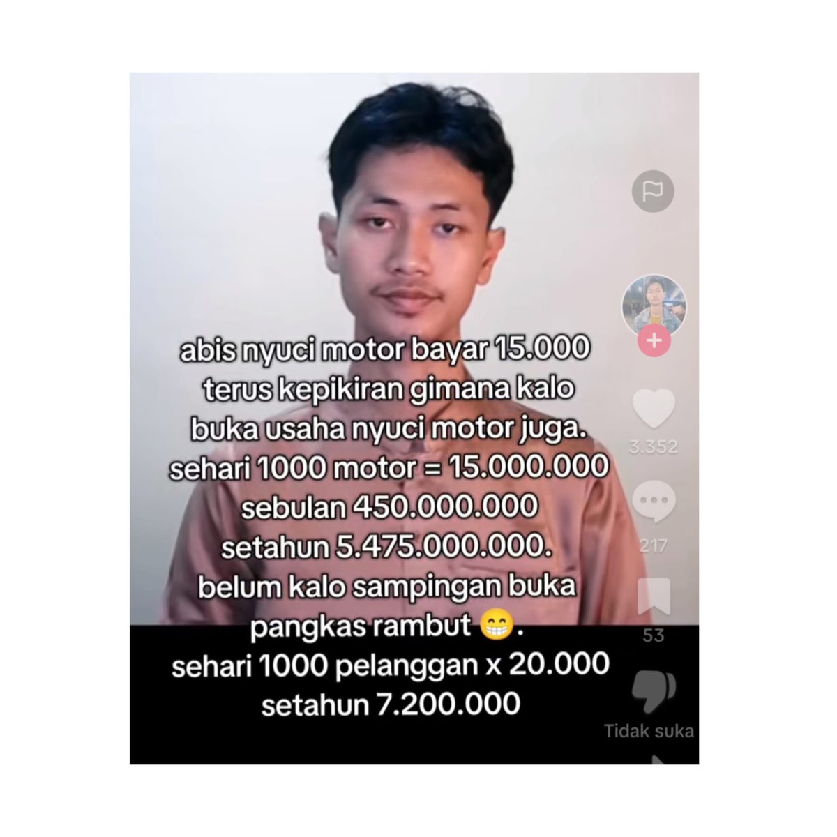 Kebanyakan pikiran ya gini