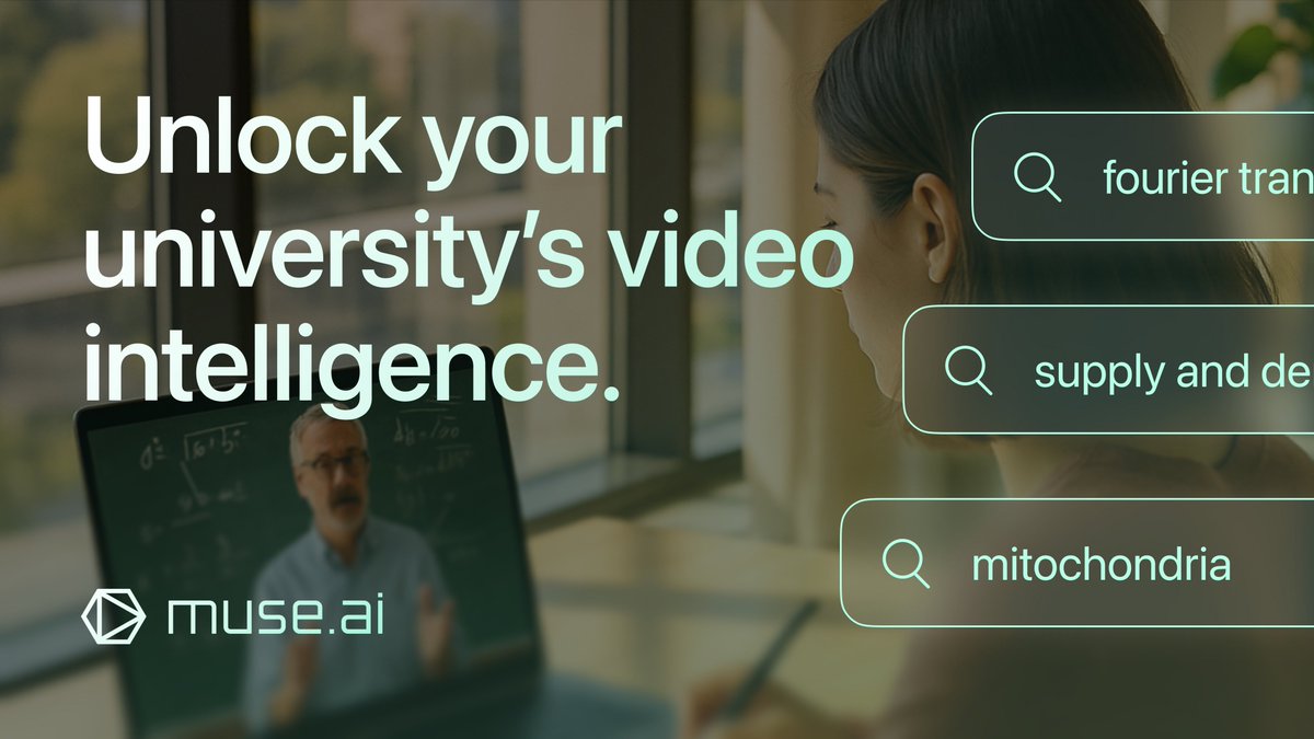 video_ai's tweet image. Universities are sitting on a goldmine of video content — but most of it is hard to access.

With muse.ai, students &amp;amp; faculty can search inside lectures, seminars, and archives instantly.

🔍  Save time. 💡 Boost learning.

Read how at muse.ai/blog/transform…