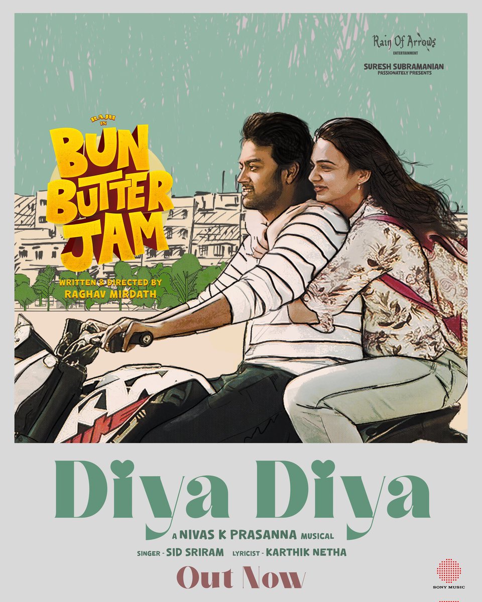 Sony Music South India (@sonymusicsouth) on Twitter photo Hit play and enjoy #DiyaDiya from #BunButterJam ♥️
➡️ youtu.be/uOCU8ON08Sw
<a href="/RainofarrowsENT/">Rain Of Arrows Entertainment</a> <a href="/RMirdath/">Raghav Mirdath</a> <a href="/nivaskprasanna/">Nivas K Prasanna</a> <a href="/rajuactor91/">Raju Jeyamohan</a> <a href="/bt_bhavya/">Bhavya Trikha</a>
#KaadhalTapes Hit play and enjoy #DiyaDiya from #BunButterJam ♥️
➡️ youtu.be/uOCU8ON08Sw
<a href="/RainofarrowsENT/">Rain Of Arrows Entertainment</a> <a href="/RMirdath/">Raghav Mirdath</a> <a href="/nivaskprasanna/">Nivas K Prasanna</a> <a href="/rajuactor91/">Raju Jeyamohan</a> <a href="/bt_bhavya/">Bhavya Trikha</a>
#KaadhalTapes