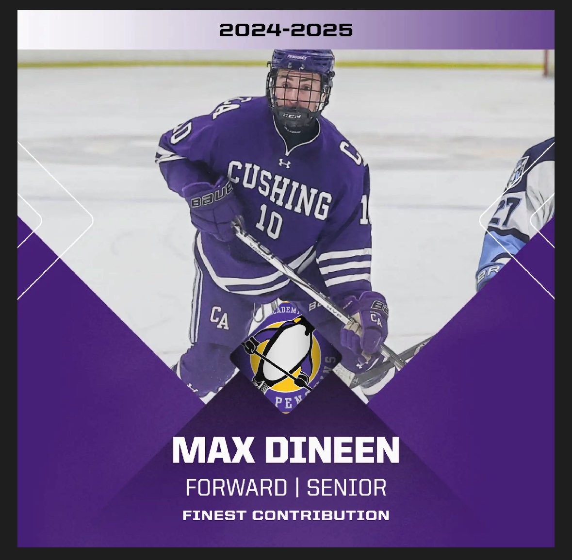 🏆FINEST CONTRIBUTION: Max Dineen “given to a player who had a remarkable impact on the success of the team during the past season.” #RollPens 🐧