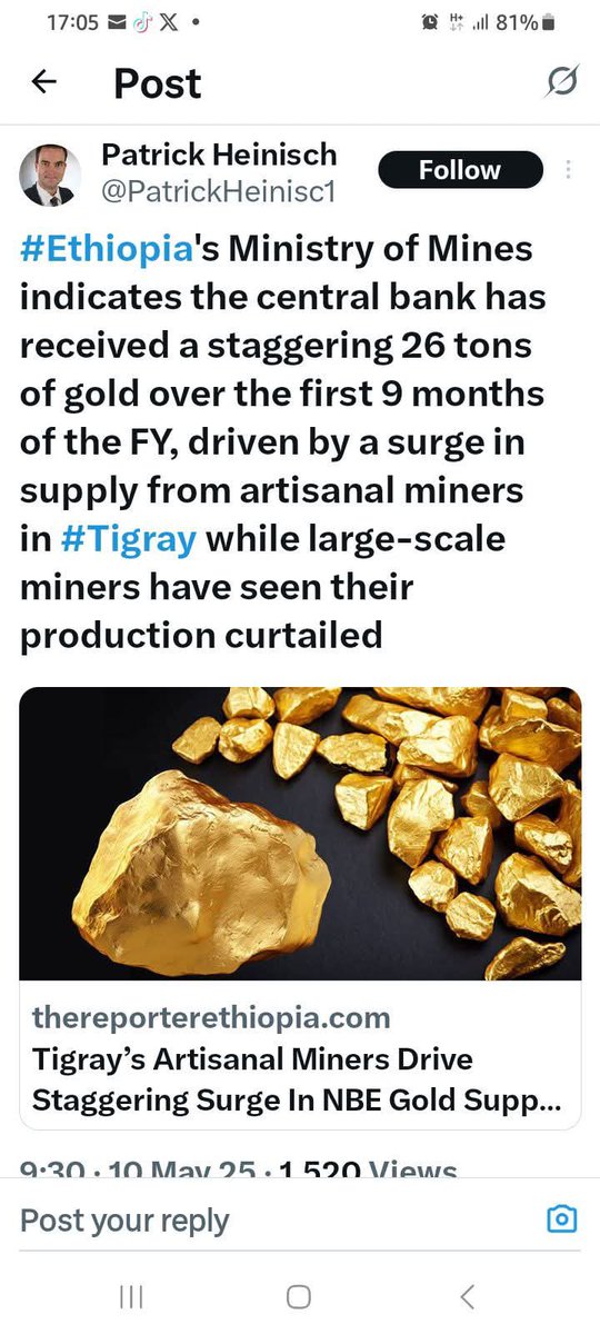 “The Ethiopian regime is collecting gold from Tigray while  #IDPs in Tigray are starving to death due to a lack of food and medicine.💔 “<a href="/Philmonfille/">Filmon Gorfu </a>! 

#Tigraygenocide
<a href="/UN_HRC/">UN Human Rights Council</a> <a href="/UNGeneva/">United Nations Geneva</a>
<a href="/DavidAltonHL/">Lord (David) Alton</a> <a href="/_AfricanUnion/">African Union</a>
Press governmentof 🇪🇹 to #UpholdPretoriaAgreement
<a href="/kanarecords/">kana show</a>