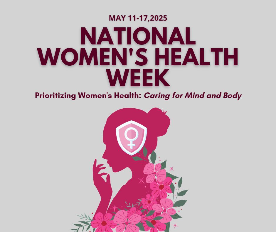 It's #NationalWomensHealthWeek (May 11-17)! Theme: "Prioritizing Women's Health: Caring for Mind and Body." Focus on your well-being! CHCs offer support. #WomensHealth #CHC