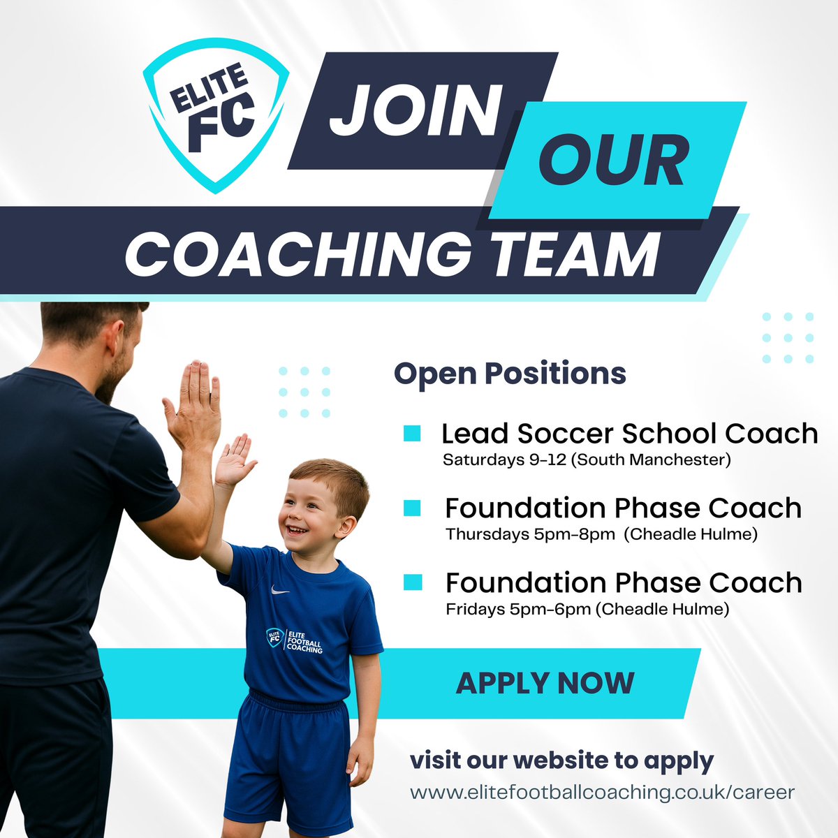 Elite Football Coaching (@elitefcacademy) on Twitter photo โช๏ธ๐ต ๐๐ข๐๐ก ๐ข๐จ๐ฅ ๐๐ข๐๐๐๐๐ก๐ ๐ง๐๐๐ โผ๏ธ
Elite Football Coaching are looking for enthusiastic, reliable coaches to join our coaching team
โ๏ธ ๐๐ฒ๐ฎ๐ฑ ๐ฆ๐ผ๐ฐ๐ฐ๐ฒ๐ฟ ๐ฆ๐ฐ๐ต๐ผ๐ผ๐น ๐๐ผ๐ฎ๐ฐ๐ต u4-u6
Saturday 9am-12pm (South Manchester)
โ๏ธ ๐๐ผ๐๐ป๐ฑ๐ฎ๐๐ถ๐ผ๐ป ๐ฃ๐ต๐ฎ๐๐ฒ โช๏ธ๐ต ๐๐ข๐๐ก ๐ข๐จ๐ฅ ๐๐ข๐๐๐๐๐ก๐ ๐ง๐๐๐ โผ๏ธ
Elite Football Coaching are looking for enthusiastic, reliable coaches to join our coaching team
โ๏ธ ๐๐ฒ๐ฎ๐ฑ ๐ฆ๐ผ๐ฐ๐ฐ๐ฒ๐ฟ ๐ฆ๐ฐ๐ต๐ผ๐ผ๐น ๐๐ผ๐ฎ๐ฐ๐ต u4-u6
Saturday 9am-12pm (South Manchester)
โ๏ธ ๐๐ผ๐๐ป๐ฑ๐ฎ๐๐ถ๐ผ๐ป ๐ฃ๐ต๐ฎ๐๐ฒ