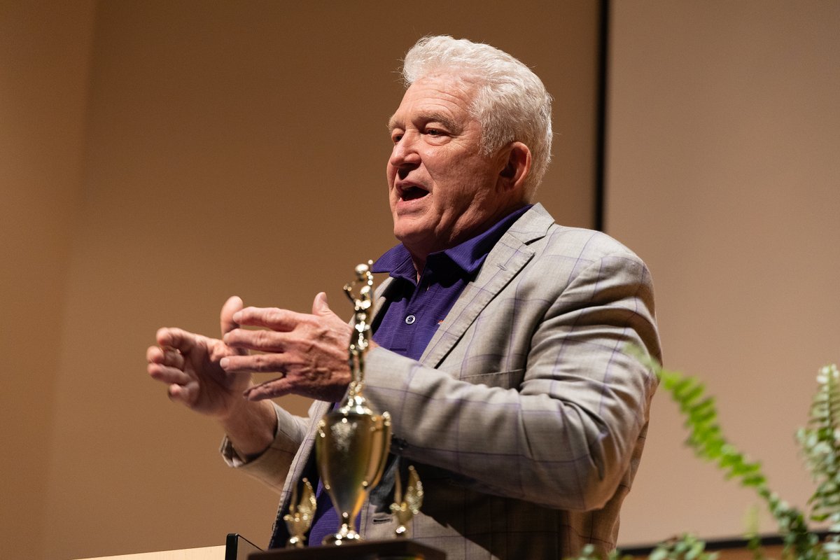 LSMSA's tweet image. Everyone involved with #LSMSA Athletics would like to send a heartfelt "thank you" to @NSUDemonsMBB legend Mike McConathy. Coach McConathy served as guest speaker at the LSMSA Athletics Banquet, where he delivered a rousing call for students to stand by their principles. 🏆