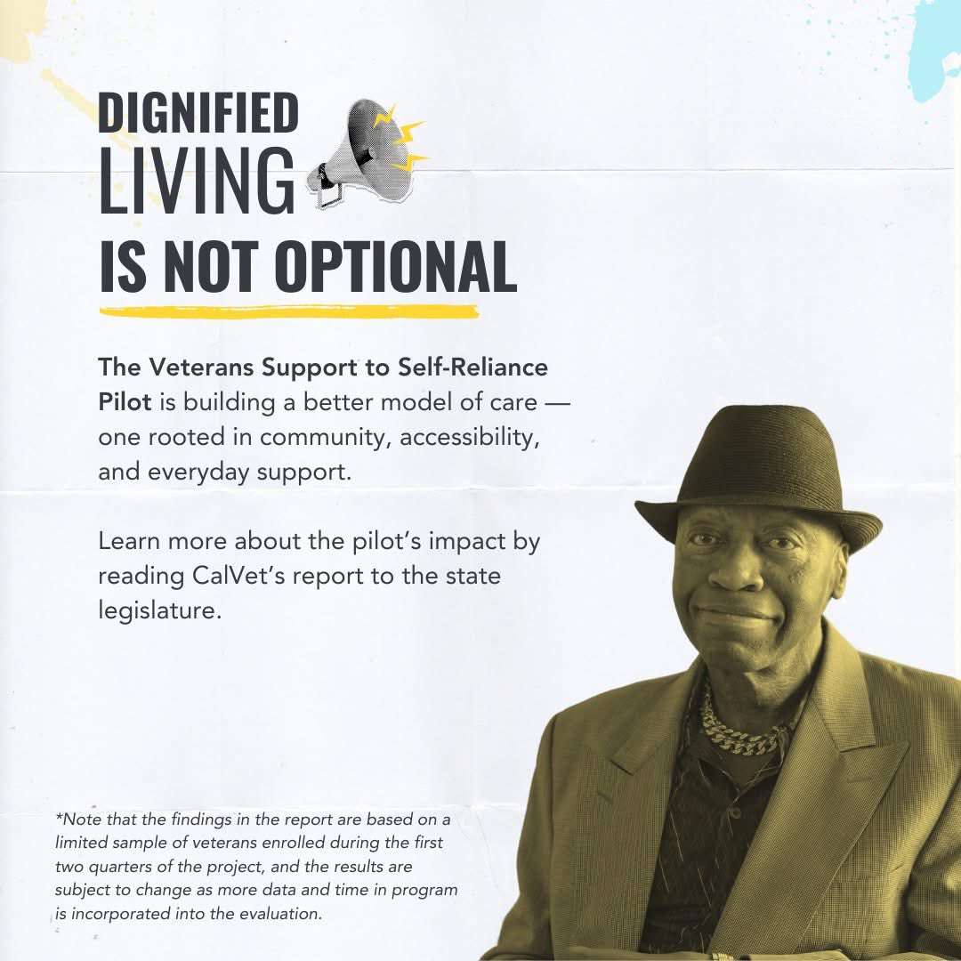 Transportation services are an essential component of CA’s permanent supportive housing pilot – to connect Veterans to their doctors. 

And it works! Preliminary impact evaluation results showed an 81% decrease in missed medical appointments.

The Veterans Support to