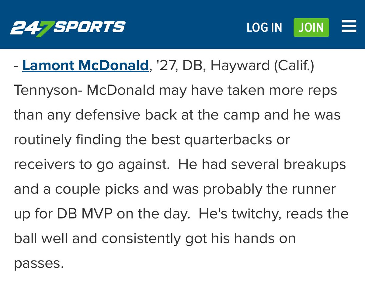 Lamont McDonald ‘27 ATH/DB (@lamontmcdonald0) on Twitter photo I want to thank <a href="/247Sports/">247Sports</a> <a href="/GregBiggins/">Greg Biggins</a> <a href="/BrandonHuffman/">Brandon Huffman</a> <a href="/BlairAngulo/">Blair Angulo</a> <a href="/JacksonMoore247/">Jackson Moore</a> for the write up Truly appreciate the opportunity. <a href="/PangelinaJohn/">CoachPange_5</a> <a href="/CoachDev_KTPrep/">Devin Nonies</a> <a href="/KTPrepElite/">KT Prep</a> <a href="/TheUCReport/">Billy Tucker</a> <a href="/DemetricDWarren/">Demetric D. Warren</a> I want to thank <a href="/247Sports/">247Sports</a> <a href="/GregBiggins/">Greg Biggins</a> <a href="/BrandonHuffman/">Brandon Huffman</a> <a href="/BlairAngulo/">Blair Angulo</a> <a href="/JacksonMoore247/">Jackson Moore</a> for the write up Truly appreciate the opportunity. <a href="/PangelinaJohn/">CoachPange_5</a> <a href="/CoachDev_KTPrep/">Devin Nonies</a> <a href="/KTPrepElite/">KT Prep</a> <a href="/TheUCReport/">Billy Tucker</a> <a href="/DemetricDWarren/">Demetric D. Warren</a>
