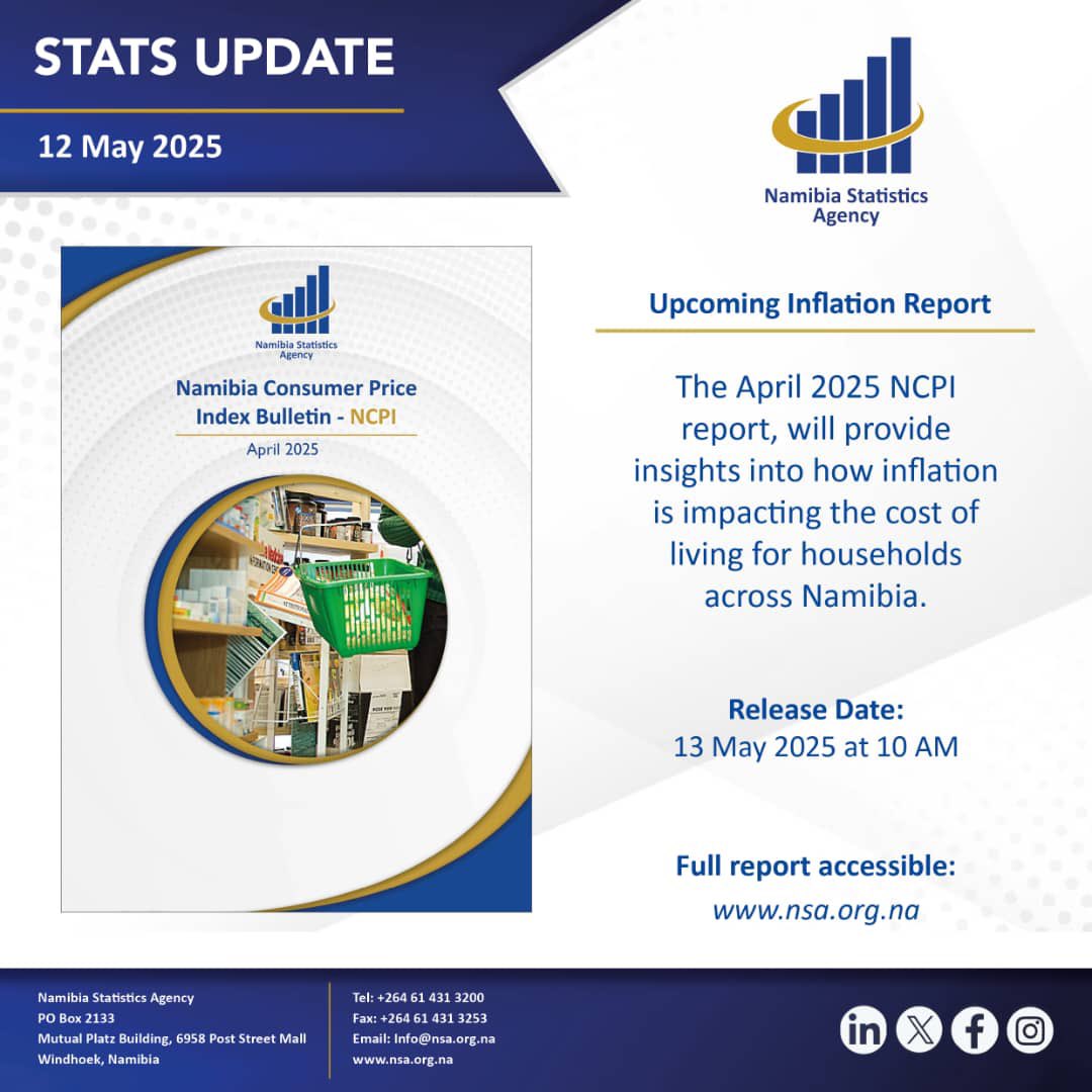 namstatsagency's tweet image. 📌Tomorrow, 

#ncpi
#inflation
#statisticsfordevelopment