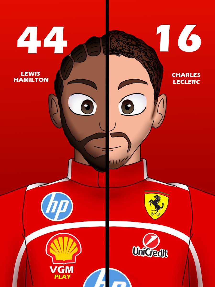 Some F1 fanart of Ferrari's Lewis Hamilton and Charles Leclerc
#FormulaOne #ScuderiaFerrari #LewisHamilton #CharlesLeclerc