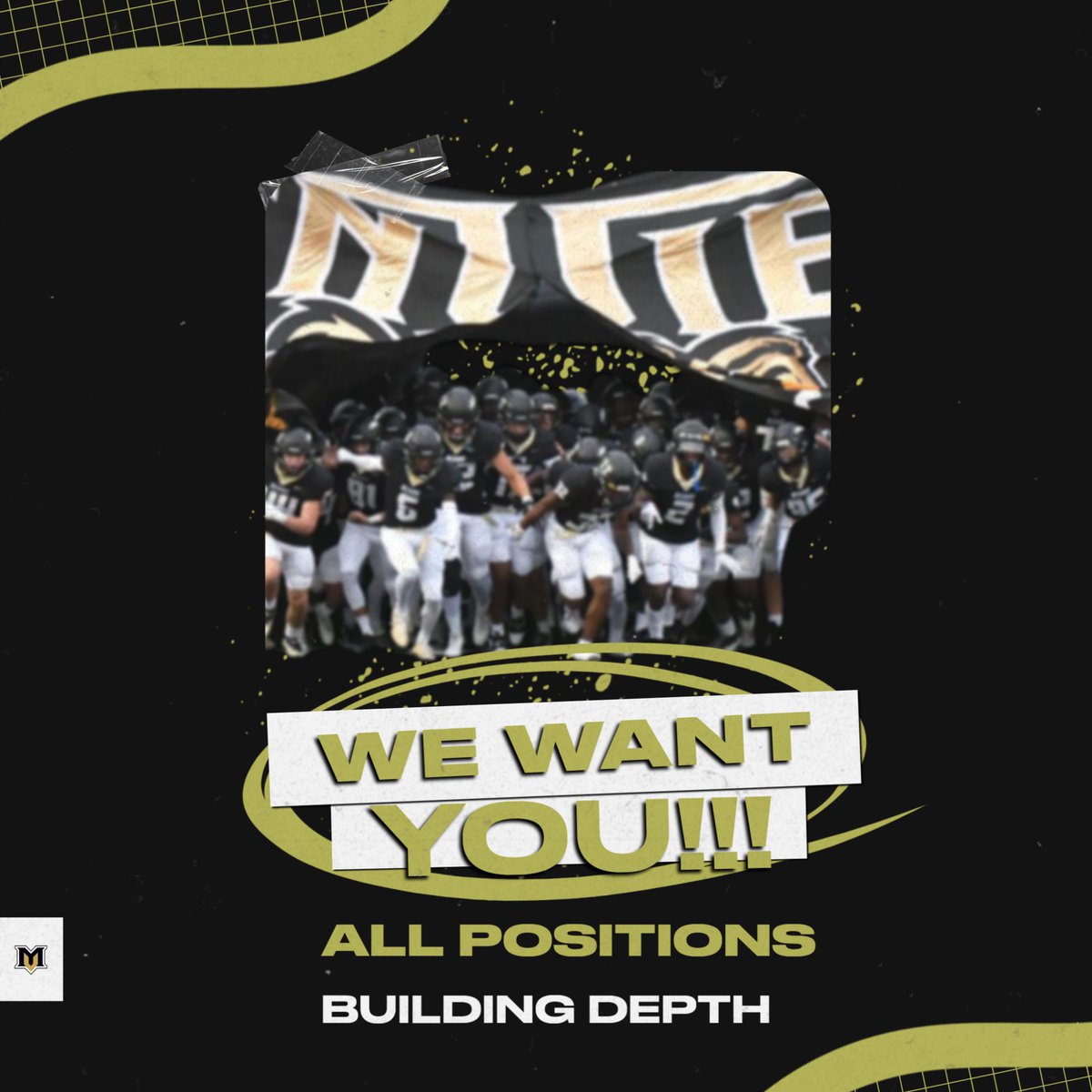 MVHS Students: LAST CHANCE to be a part of MV Football. 3 days left &amp; we are building depth at ALL positions. Come find out how to be a part! Practice is today through Wednesday, and we scrimmage Thursday. Must have current GHSA physical and RankOne profile completed. #NewView25