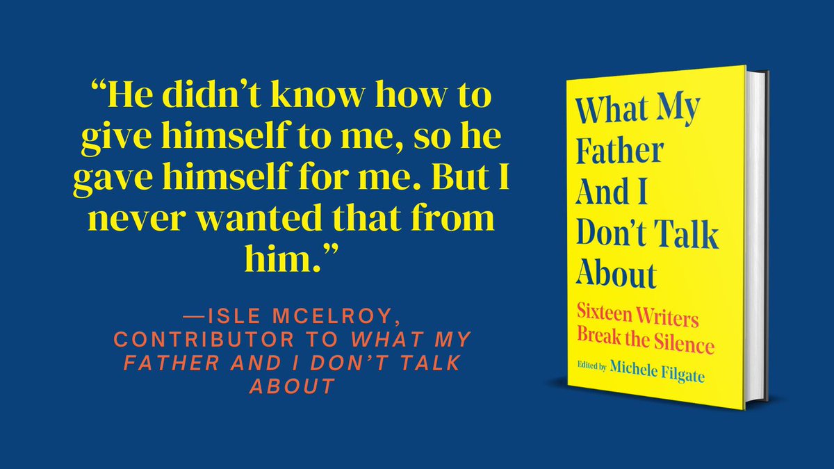 Simon & Schuster (@simonbooks) on Twitter photo .<a href="/isle_mcelroy/">Isle McElroy</a> shares memories of weekends spent tagging along as their father fixed up the homes of their wealthier neighbors.
What My Father and I Don't Talk About, available now: bit.ly/4gUS2CJ .<a href="/isle_mcelroy/">Isle McElroy</a> shares memories of weekends spent tagging along as their father fixed up the homes of their wealthier neighbors.
What My Father and I Don't Talk About, available now: bit.ly/4gUS2CJ