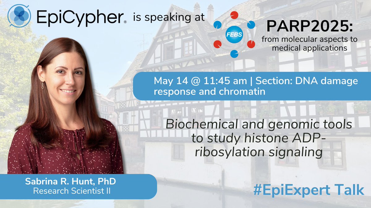 🎤 #EpiExpert Talk! Join us at #PARP2025 on May 14 at 11:45 AM for Sabrina Hunt, PhD's talk on histone ADP-ribosylation! 🧬 #Epigenetics #ChromatinScience #EpiExpertTalk #PARP2025
